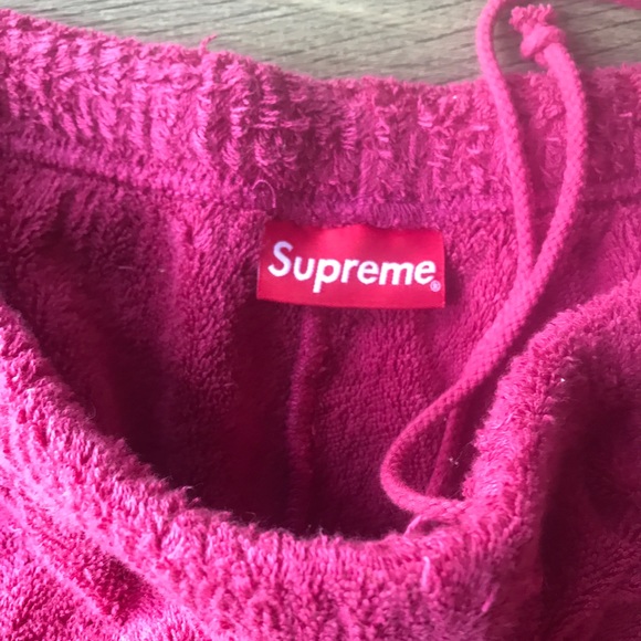 Supreme Dark Rose Terry Shorts - Shorts